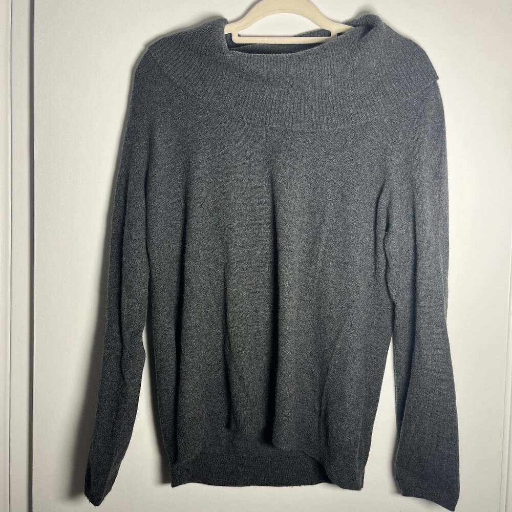 Talbots Cashmere Dark Grey Turtleneck Sweater